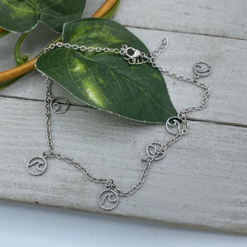 Stainless Steel Wave Anklet